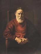 REMBRANDT Harmenszoon van Rijn Portrait of an Old Man in Red ry oil on canvas